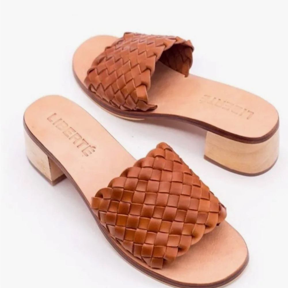 Liberté Santorini Woven Mule in Cognac